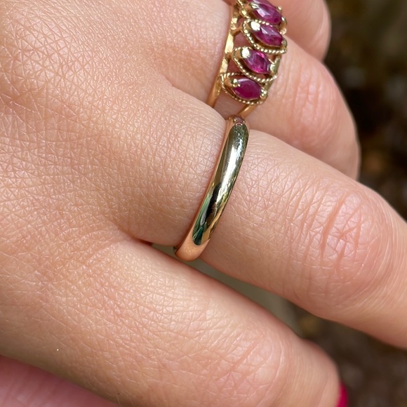 ✨SOLD ✨14k Solid Yellow Gold Stacker / Minimalist Band - Picture 3 of 17